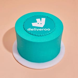 Företagstårta med färgmatchning och logotyp