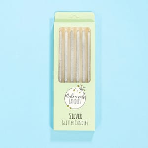 Silver Glitter Candles